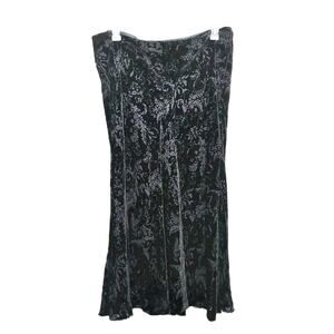 VTG LRL Ralph Lauren Velvet Burnout Skirt Womens Plus Size 18W Black Midi Maxi